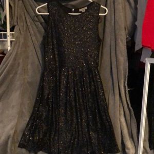Black hoco dress with sparkles!
